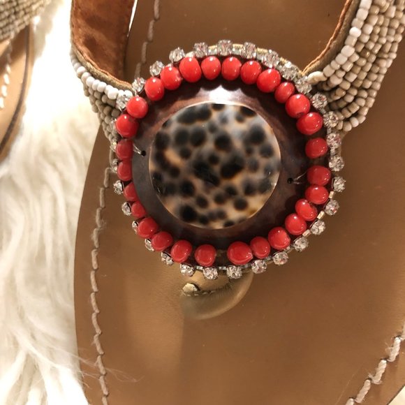 Skemo Womens Beaded Sandals Size 9 - Picture 5 of 10